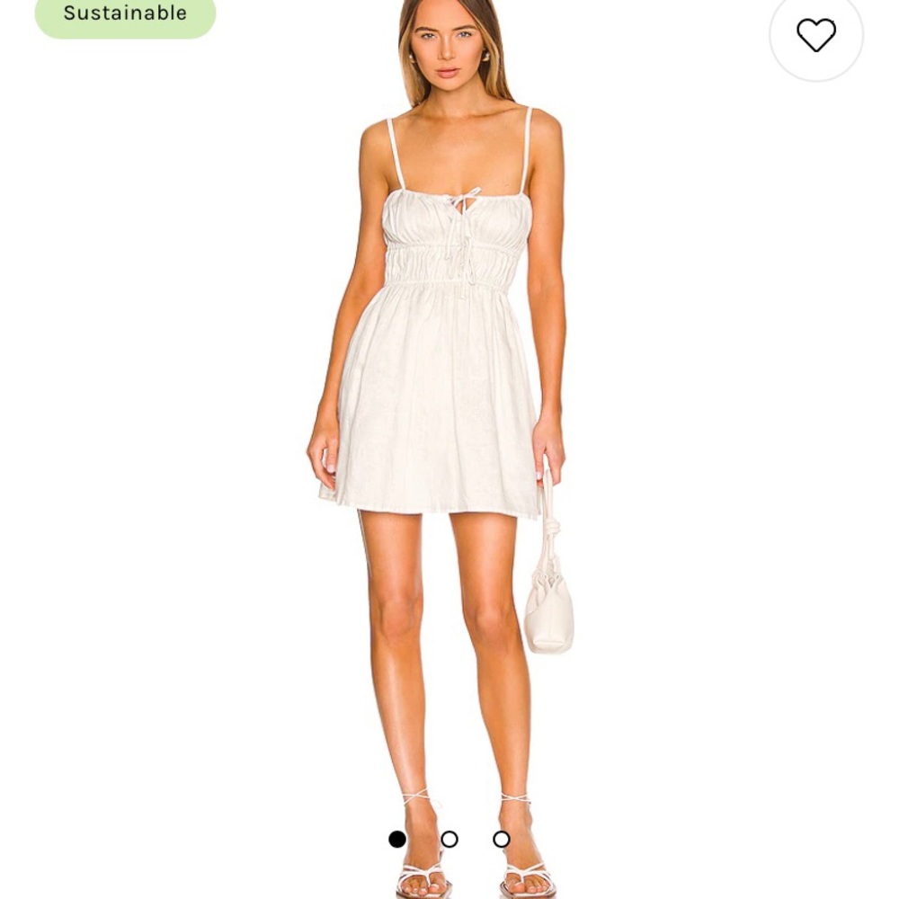 Faithfull The Brand, Shivka Mini Dress, Size Small, Eggshell